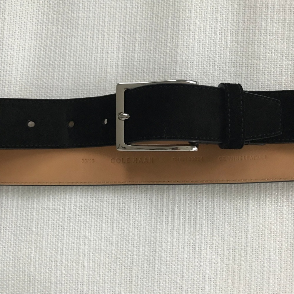 Cole Haan Men’s Black Suede Belt Size 36